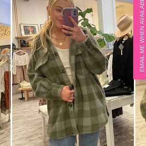 Z Supply Plaid Tucker Jacket Sage